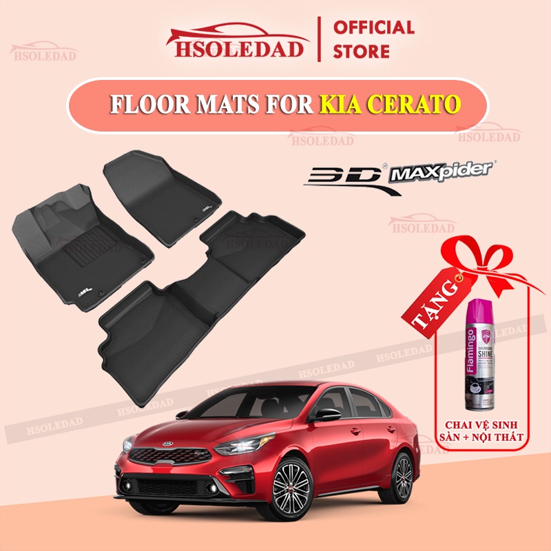 Thảm lót sàn KIA K3, CERATO/ ELANTRA 2019-2021+ bằng khuôn đúc hãng Kardo hoặc 3D MAXpider KAGU