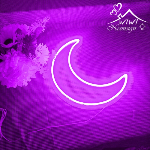 Đèn led neon hình mặt trăng khuyết | 27x25 cm | Đèn led neon theo yêu cầu trang trí decor quà tặng cực chất