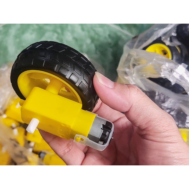 Bánh xe Robot kèm Động cơ  wheel TT Motor