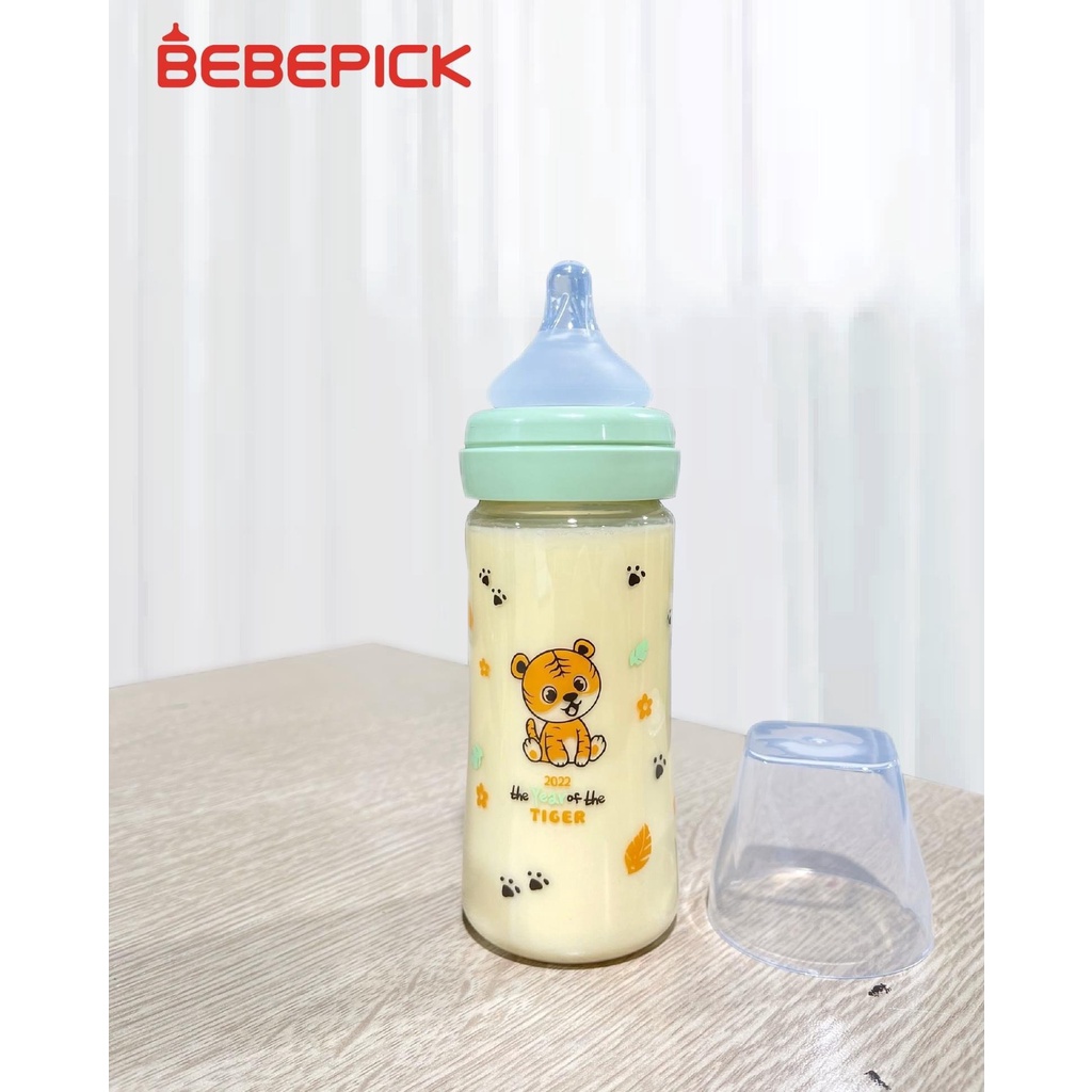 ￼Bình sữa PPSU Bebepick Hổ 2022 size 150ml/ 250ml (Núm tự chọn)