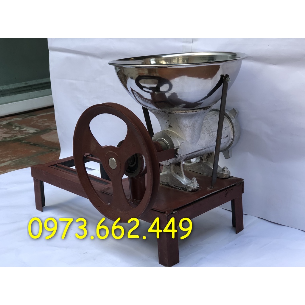 Máy xay và đùn thành sợi các loại thịt, gà, xương, cá, cua, ốc, ép cám sợi làm cám viên cối 22