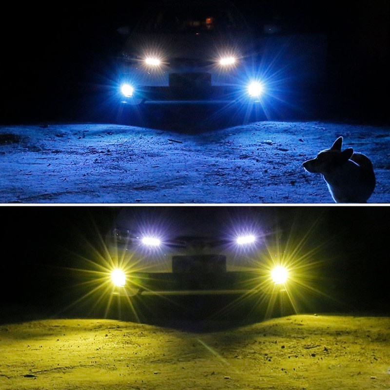 Set 2 Bóng Đèn Led Sương Mù Hai Màu H1 H3 880 881 Cho Xe Hơi