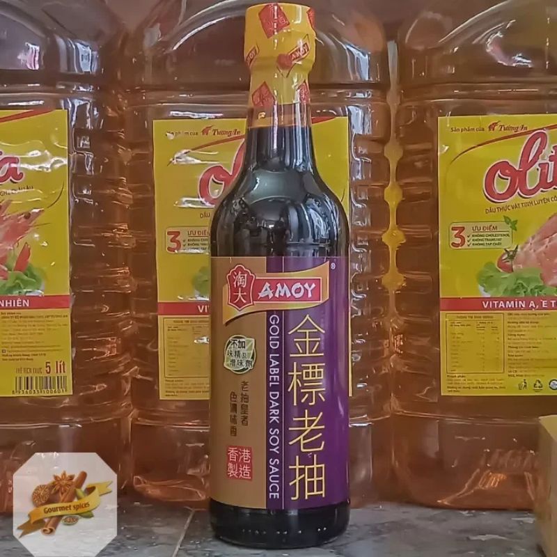 HẮC XÌ DẦU AMOY 250ML - 500ML (TÍM) - GOLD LABEL DARK SOY SAUCE