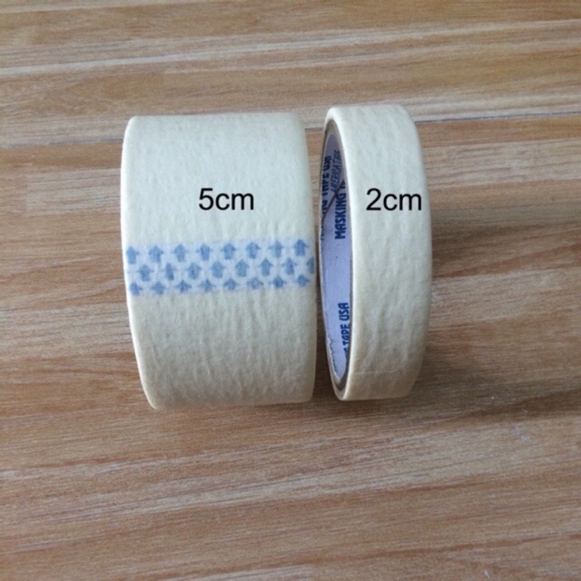 Cuộn băng dính giấy bản 2cm / 5cm dày dặn (14 mét)