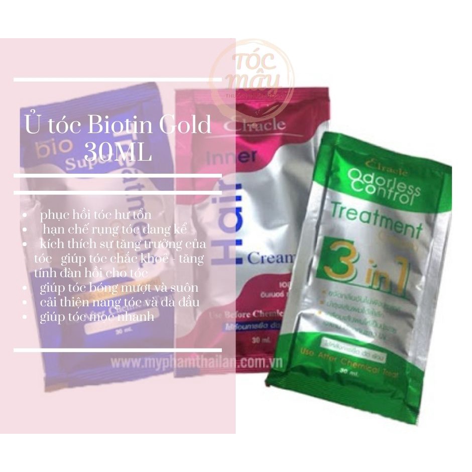 Ủ tóc Biotin Gold siêu mềm mượt, phục hồi tóc