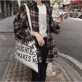 (ORDER) Áo sơ mi kẻ sọc retro tay dài form rộng