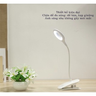 Đèn Đọc Sách Chân Kẹp Đa năng- Để Đầu Giường-Để Bàn- 3 Chế Độ LED-Cảm Ứng Không Dây- Thiết Kế Sang Trọng