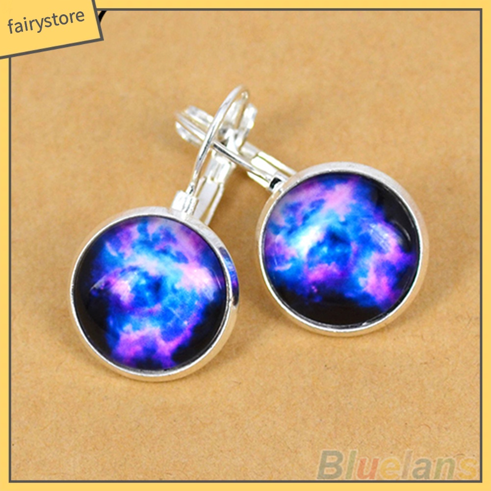 Bông Tai Mạ Bạc Hình Thiên Hà Độc Đáo Cho Nữ