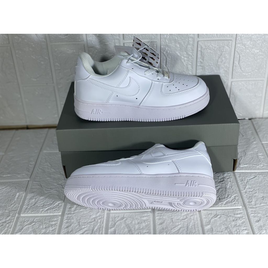 Giày thể thao trắng viền trắng sneaker cho cả nam và nữ, giày thể thao tăng chiều cao full box tặng kèm giây giày