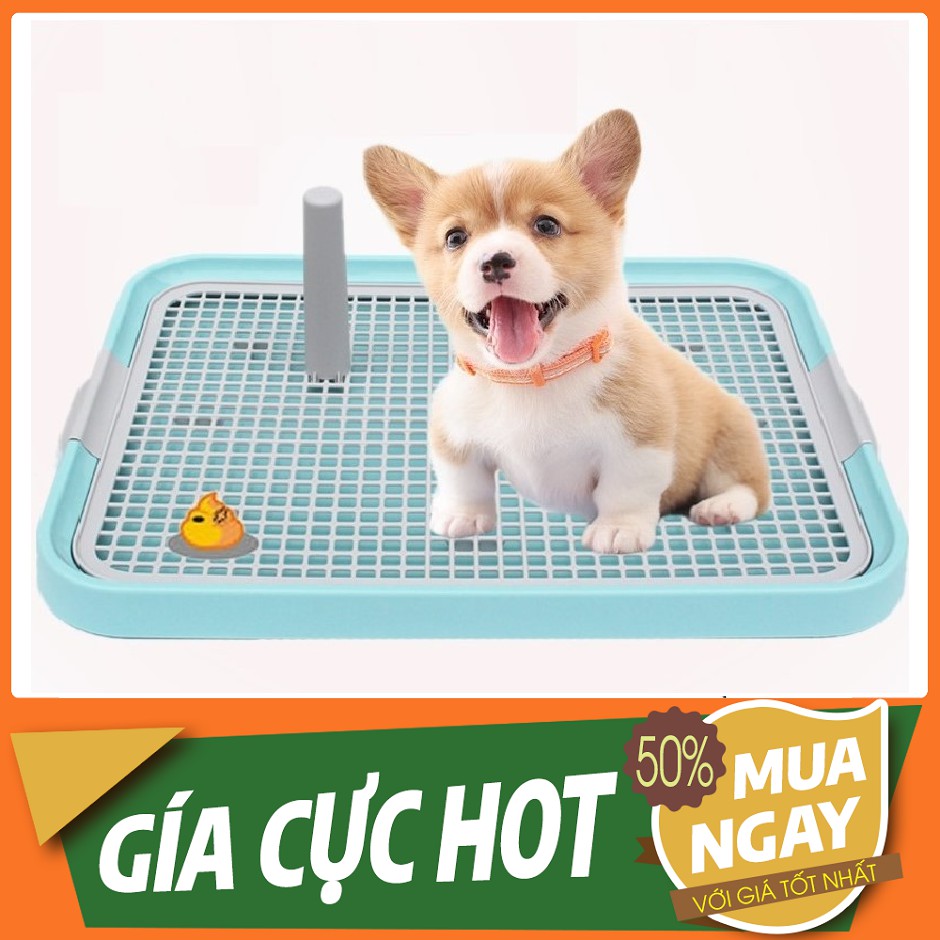 ( ĐỔ BUÔN )KHAY VỆ SINH CHO CÚN CÓ CỌC - GIÚP CHO CHÓ ĐI ĐÚNG CHỖ