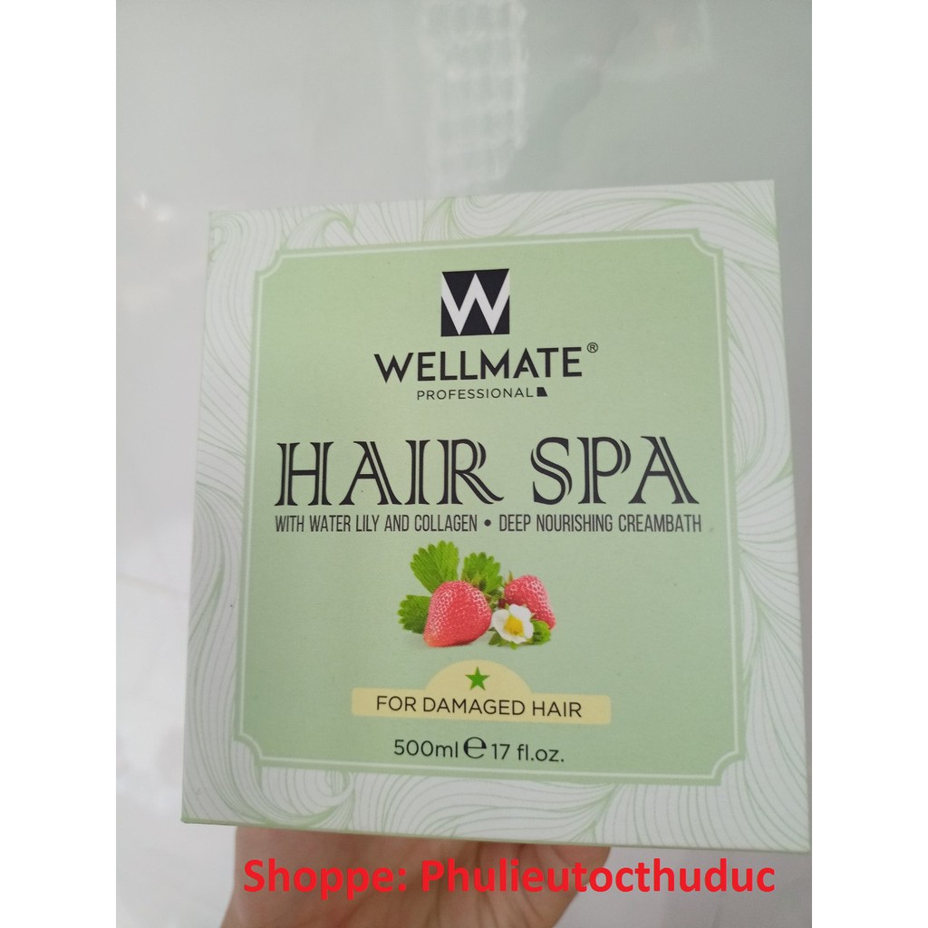 Dầu hấp siêu mượt 1 sao Wellmate Hair Spa 500ml - dùng dưỡng tóc khô yếu và hư tổn - phụ liệu tóc Thủ Đức