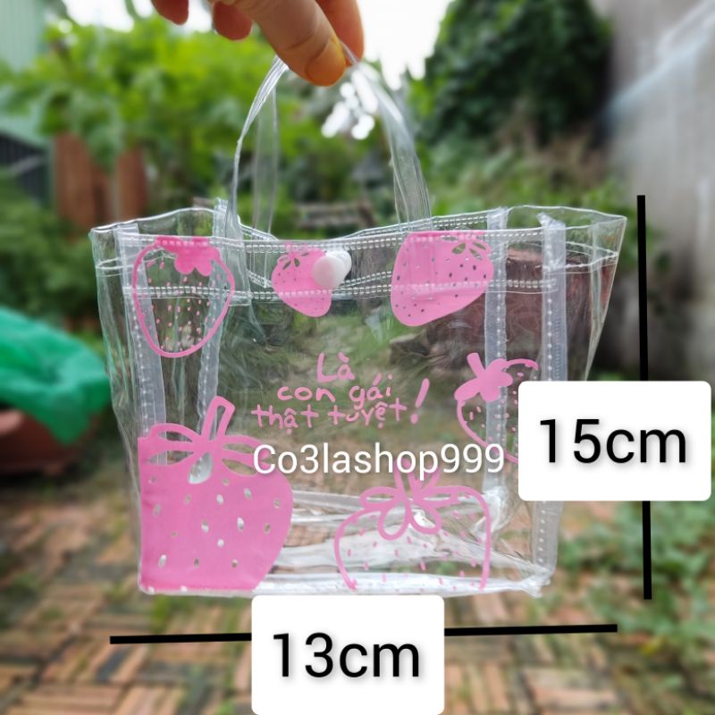 Túi nhựa trong suốt nút bóp SIZE NHỎ đựng đồ dùng, phụ kiện nhỏ xinh
