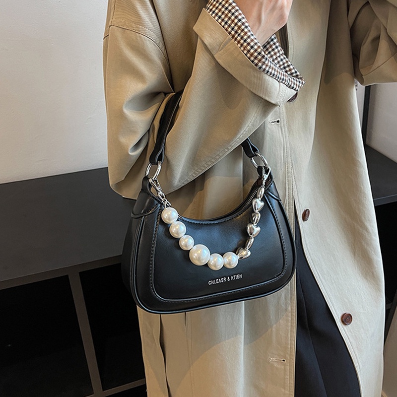 Túi IELGY đeo chéo phối dây xích hình trái tim chất lượng cao thời trang cho nữ