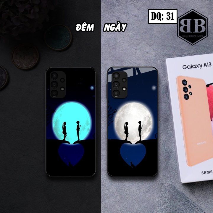 Ốp lưng kính Dạ Quang Samsung Galaxy A13 phát sáng trong đêm chất tốt