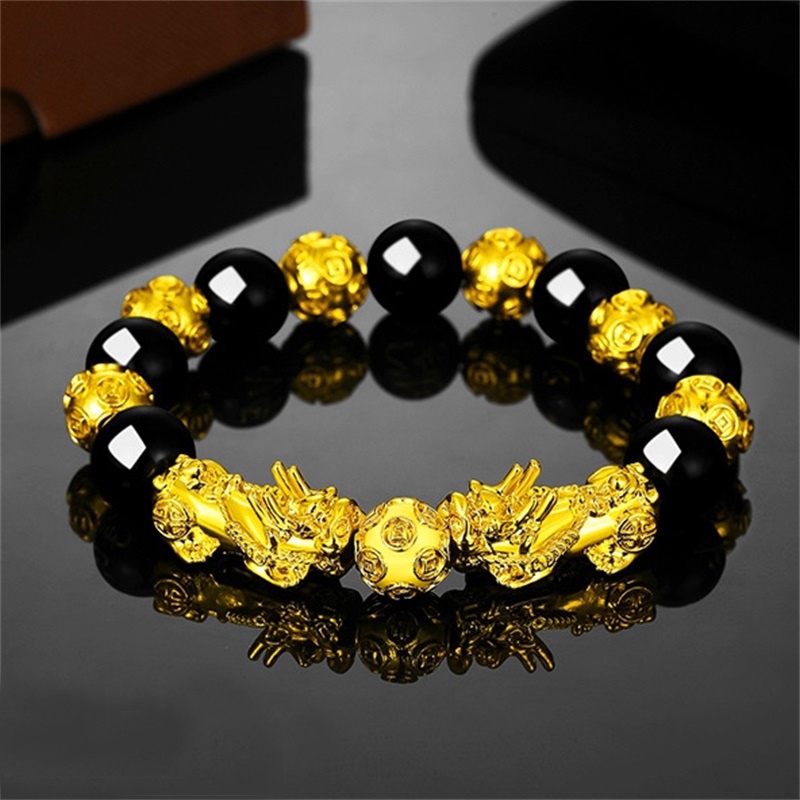 Vòng tay chuỗi hạt hình tỳ hưu 3D thời trang dành cho nam và nữ