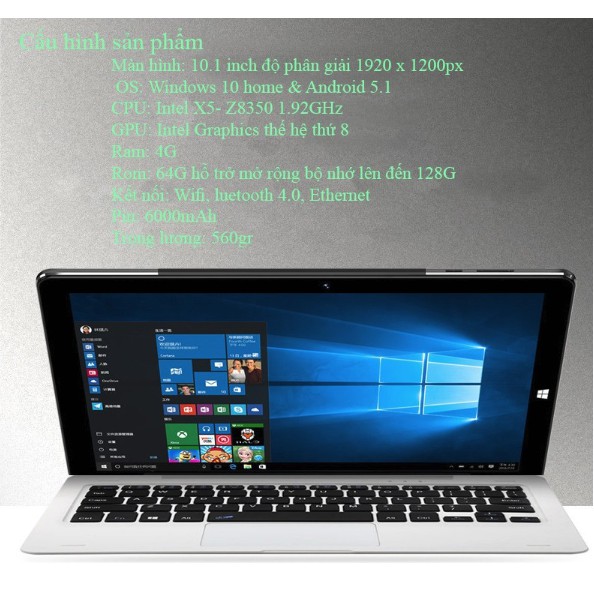 Máy tính bảng Onda oBook20 Plus hệ điều hành kép Android, Window 10 | WebRaoVat - webraovat.net.vn