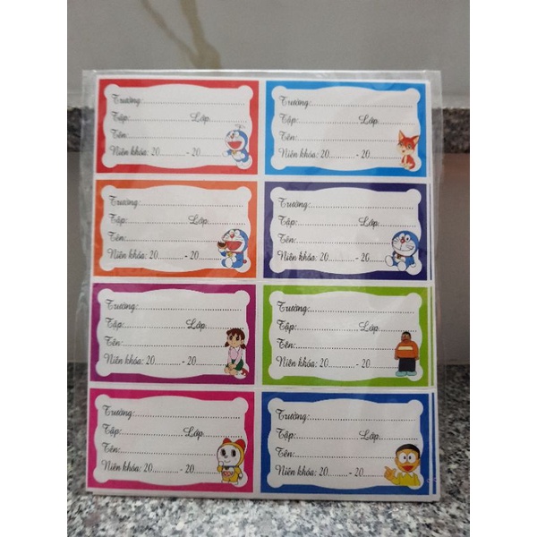 Nhãn vở, set 40 nhãn
