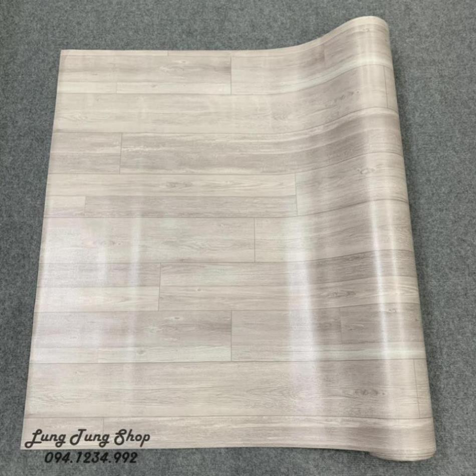Thảm nhựa Simili lót sàn màu gỗ trắng S11 - bề mặt nhám