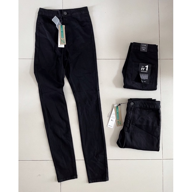 Quần jean đen skinny lưng cao trên rốn NoisyMay-hàng xuất xịn