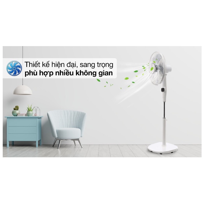 Quạt đứng Midea FS40-15DR 12 chế độ gió có  thiết kế sang trọng, làm từ chất liệu nhựa cao cấp, ít bám bụi, dễ vệ sinh