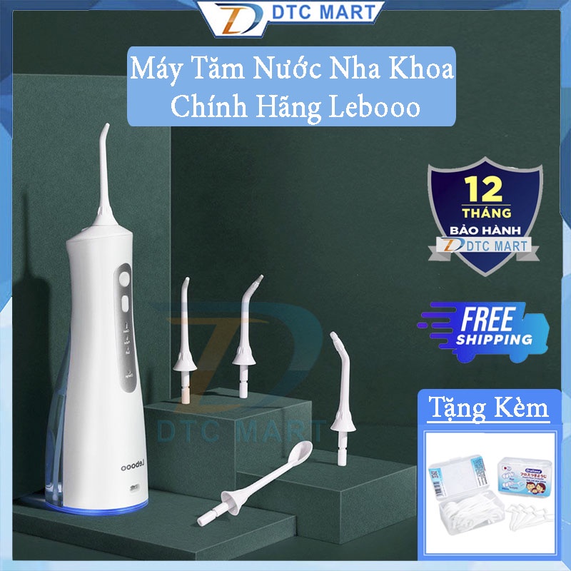 Máy Tăm Nước Cầm Tay Lebooo LBE0053 Chính Hãng - Dung Tích 200ML - Tặng Kèm Chỉ Nha Khoa - Giúp Bảo Vệ Răng Lợi