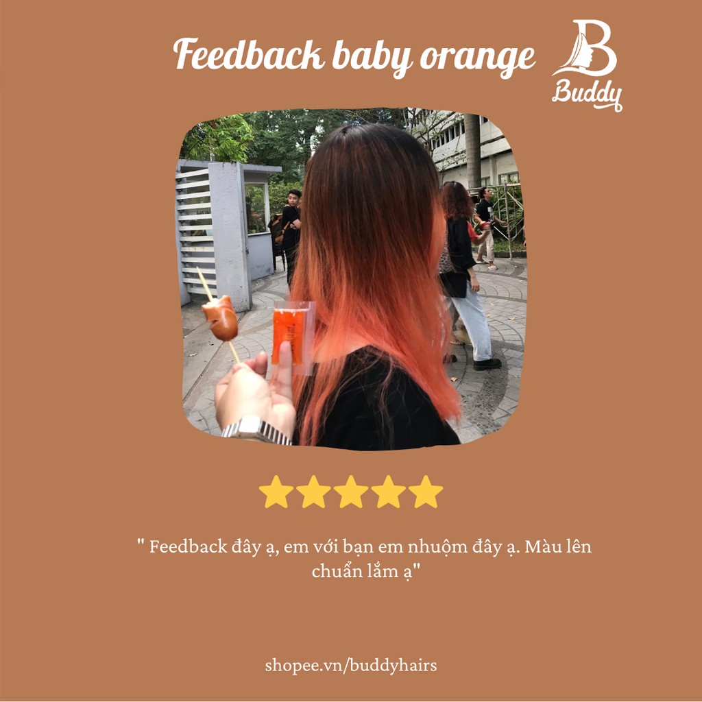 Thuốc nhuộm tóc Baby orange / Cam sáng buddyhairs | BigBuy360 - bigbuy360.vn