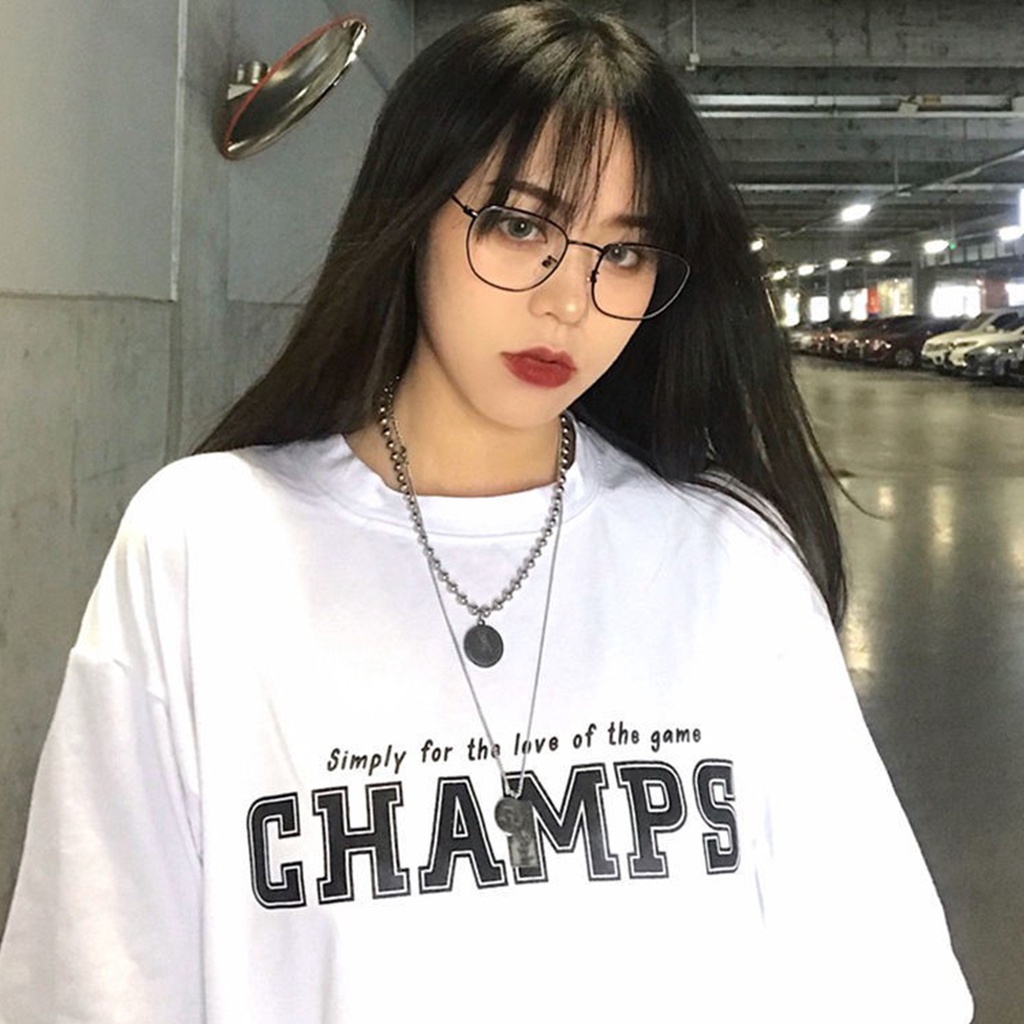 Áo thun nữ áo phông nữ unisex form rộng tay ngắn in hình chữ champ cổ tròn VAVASA  AT01 | BigBuy360 - bigbuy360.vn