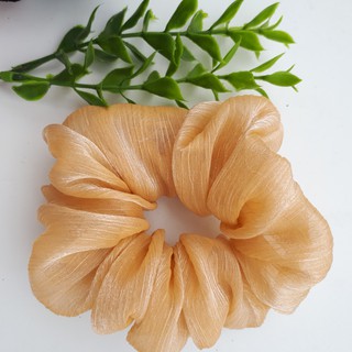 Dây cột tóc vải Scrunchies nhiều màu chất liệu voan xước buộc tóc, đeo tay cực xinh