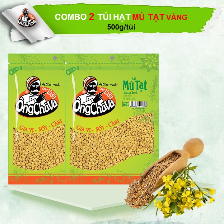 Combo 2 Túi Hạt Mù Tạt Ông Chà Và 500g (Mustard Seed)