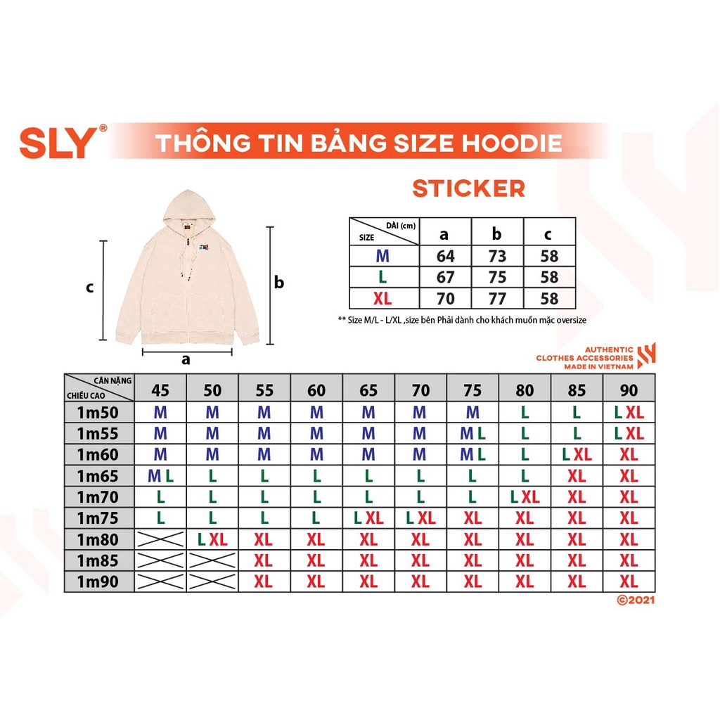 Áo Hoodie Nỉ Chân Cua SLY Sticker màu Tan | BigBuy360 - bigbuy360.vn