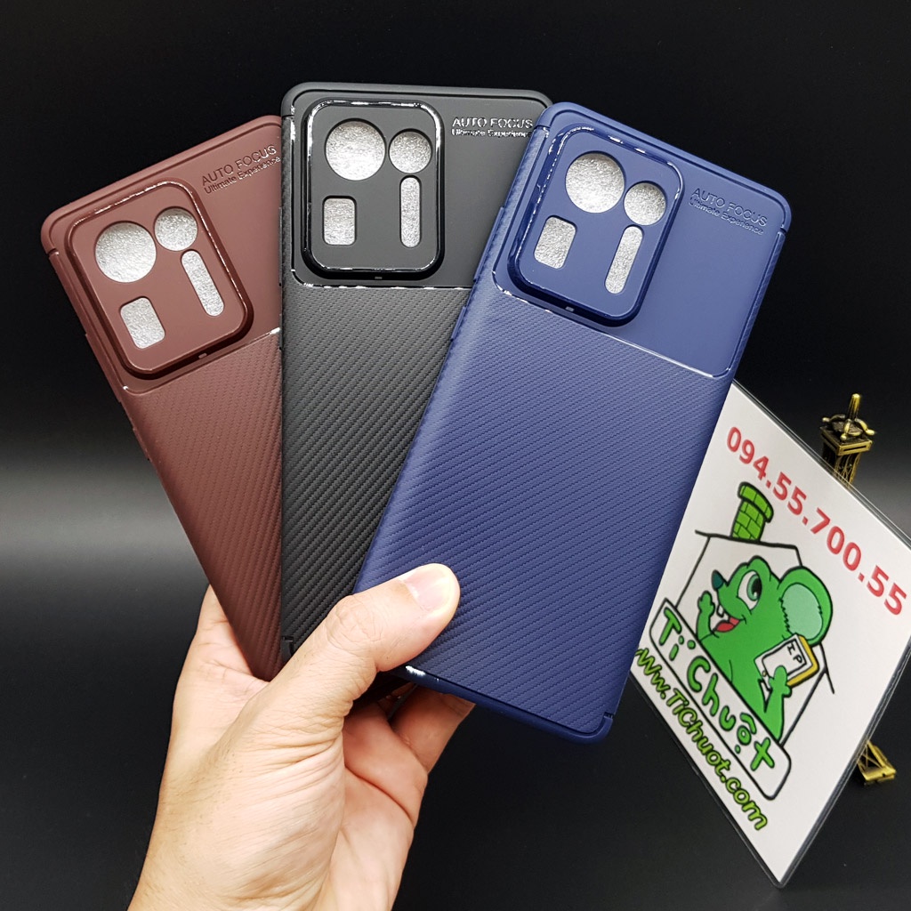 Ốp Lưng Xiaomi Mi MIX 4 AutoFocus Vân 3D Carbon Chống Sốc