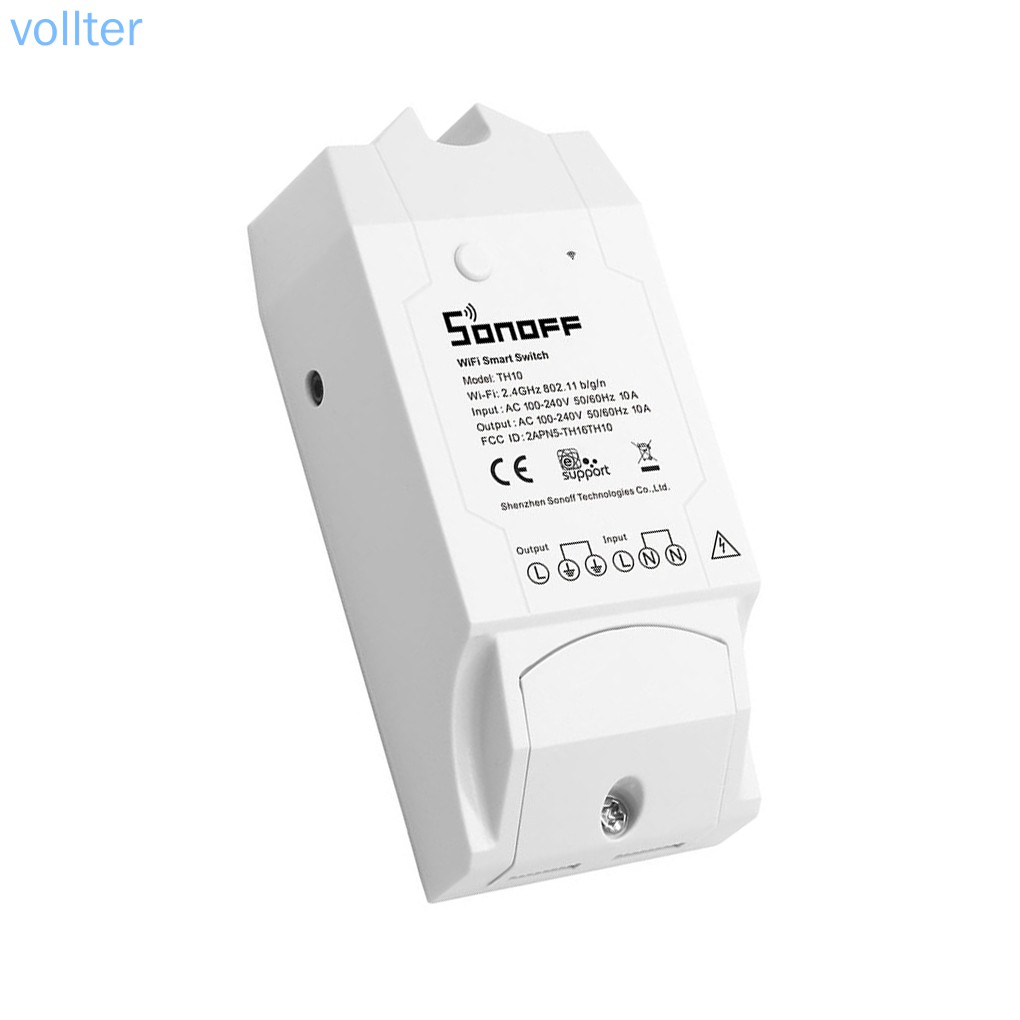 SONOFF SENSOR Công Tắc Cảm Biến Nhiệt Độ Và Độ Ẩm Voll Th10 Wifi 10a