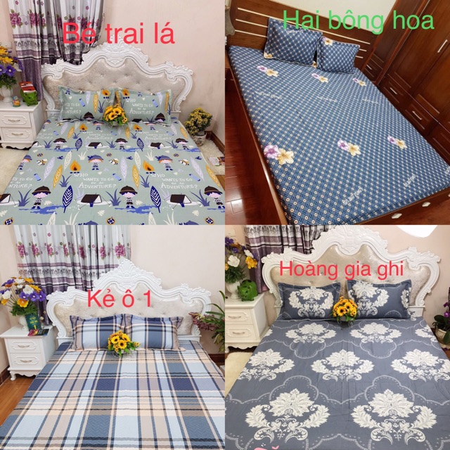 [ Xả KHO] Ga và 2 vỏ gối COTTON HÀN( nhắn tin chọn mẫu cho shop)