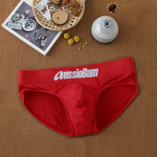 [SIÊU MÁT] QUẦN LÓT NAM Thun Lạnh Cao Cấp Aussiebum Tam Giác Brief Logo Giữa Màu đỏ Quyến Rũ Đam Mê