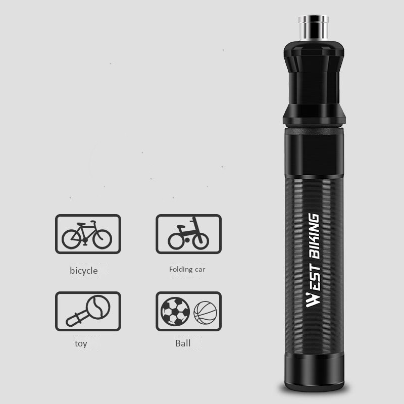 WEST BIKING Portable Sport Cycling Hand Bicycle Air Pump Ball Basketball Soccer Bike Tyre Inflator High-Intensity 80PSI