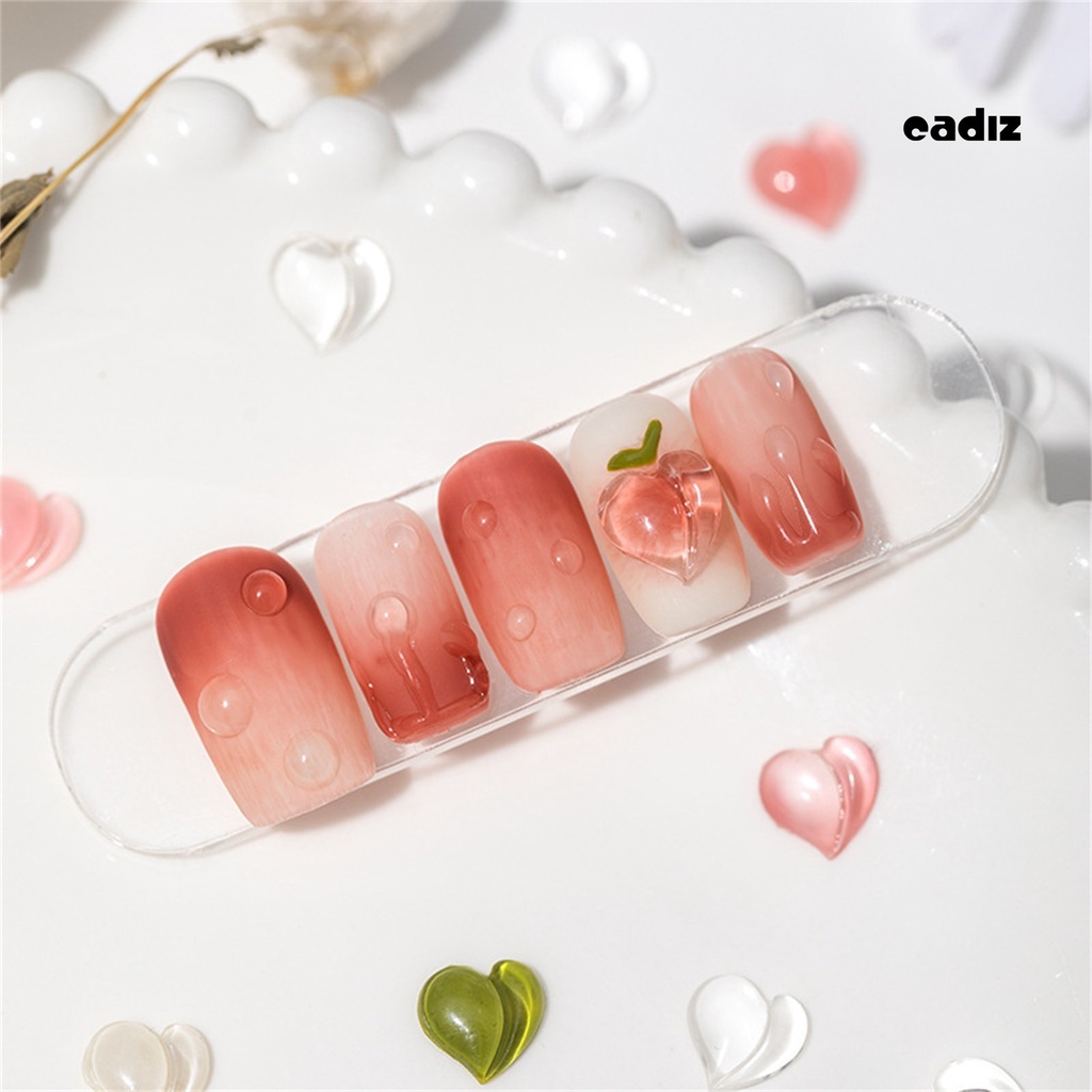 Set 25 Phụ Kiện Trang Trí Móng Tay Hình Trái Tim 3D Xinh Xắn