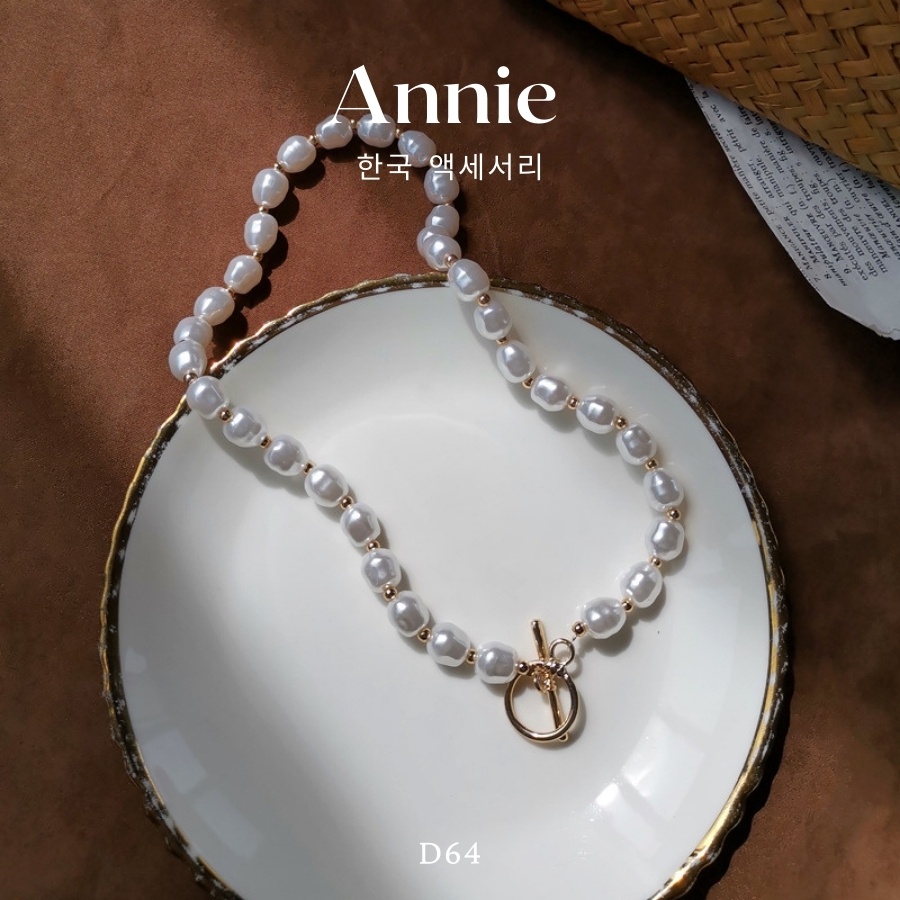 Vòng cổ chuỗi ngọc trai nhân tạo sang trọng ANNIE - D64
