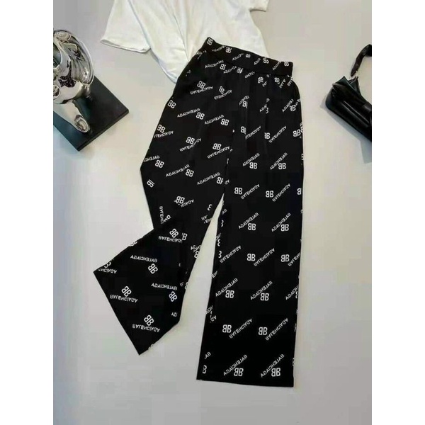 Quần suông họa tiết hàng QC