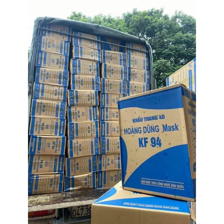 Thùng 300 Chiếc Khẩu Trang Kháng Khuẩn 4D Hoàng Dũng Mask KF94, Đạt Chuẩn Hàn Quốc, Kháng Khuẩn - Ngăn Ngừa Vi Khuẩn