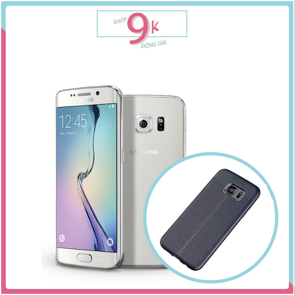 Ốp giả da autofocus đen cho SAMSUNG S6 / S6 EDGE