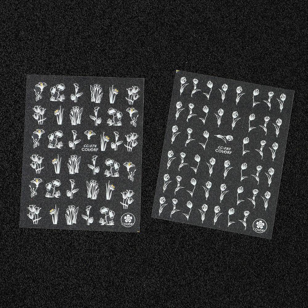 Miếng Dán Trang Trí Móng Tay Hình Hoa Xinh Xắn