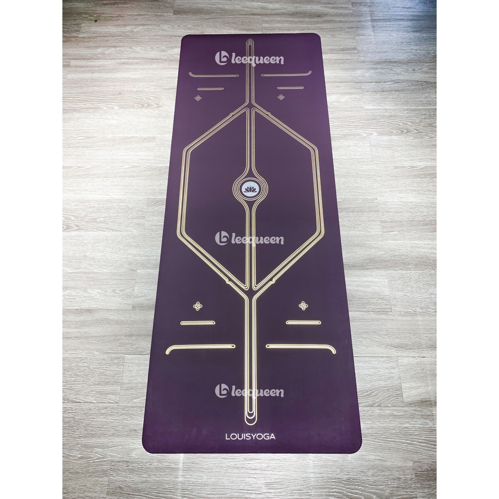 Thảm tập yoga cao su PU cao cấp LOUIS Platinum chống trơn trượt, thấm hút mồ hôi, tặng túi đựng thảm cao cấp