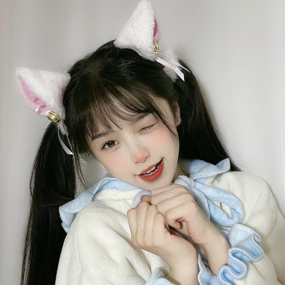 Kẹp Tóc Tai Mèo Bằng Vải Lông Nhung Dễ Thương Xinh Xắn