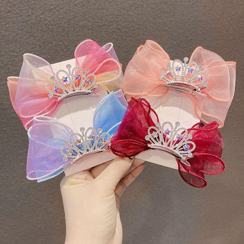 Kẹp Tóc Hình Nơ Dễ Thương Cho Nữ|Dây Buộc Tóc Chiffon Nhiều Màu Phong Cách Hàn Quốc