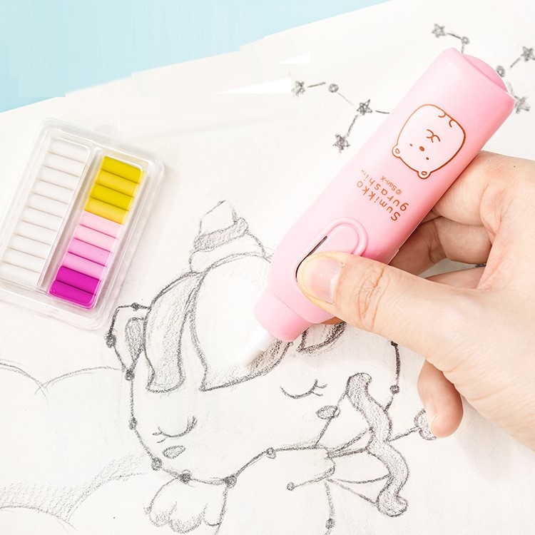 Tẩy Điện Tự Động Làm Sạch Corner Buddy Electric, Họa Tiết Hoạt Hình Dễ Thương, Tiện Lợi, Dễ Dàng Xóa Tự Động