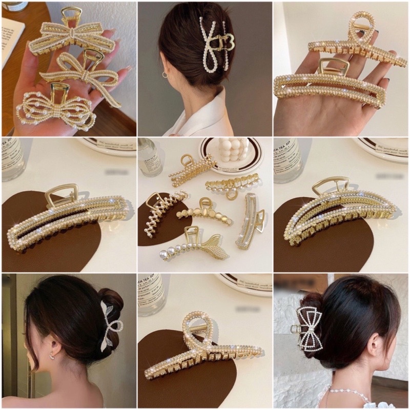 Kẹp Tóc Đính Đá Thời Trang Cao Cấp / Bà Tổng Phụ Kiện