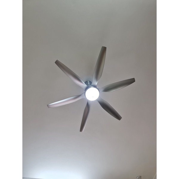 Quạt Trần Đèn 6 Cánh Mầu Bạc hàng chính hãng