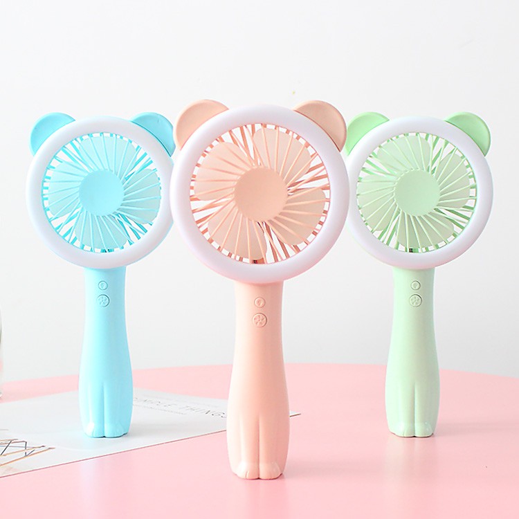 [Mã ELHA22 giảm 5% đơn 300K] Quạt cầm tay mini tích điện Hand-held Fan 1200mAh - Có LED cao cấp