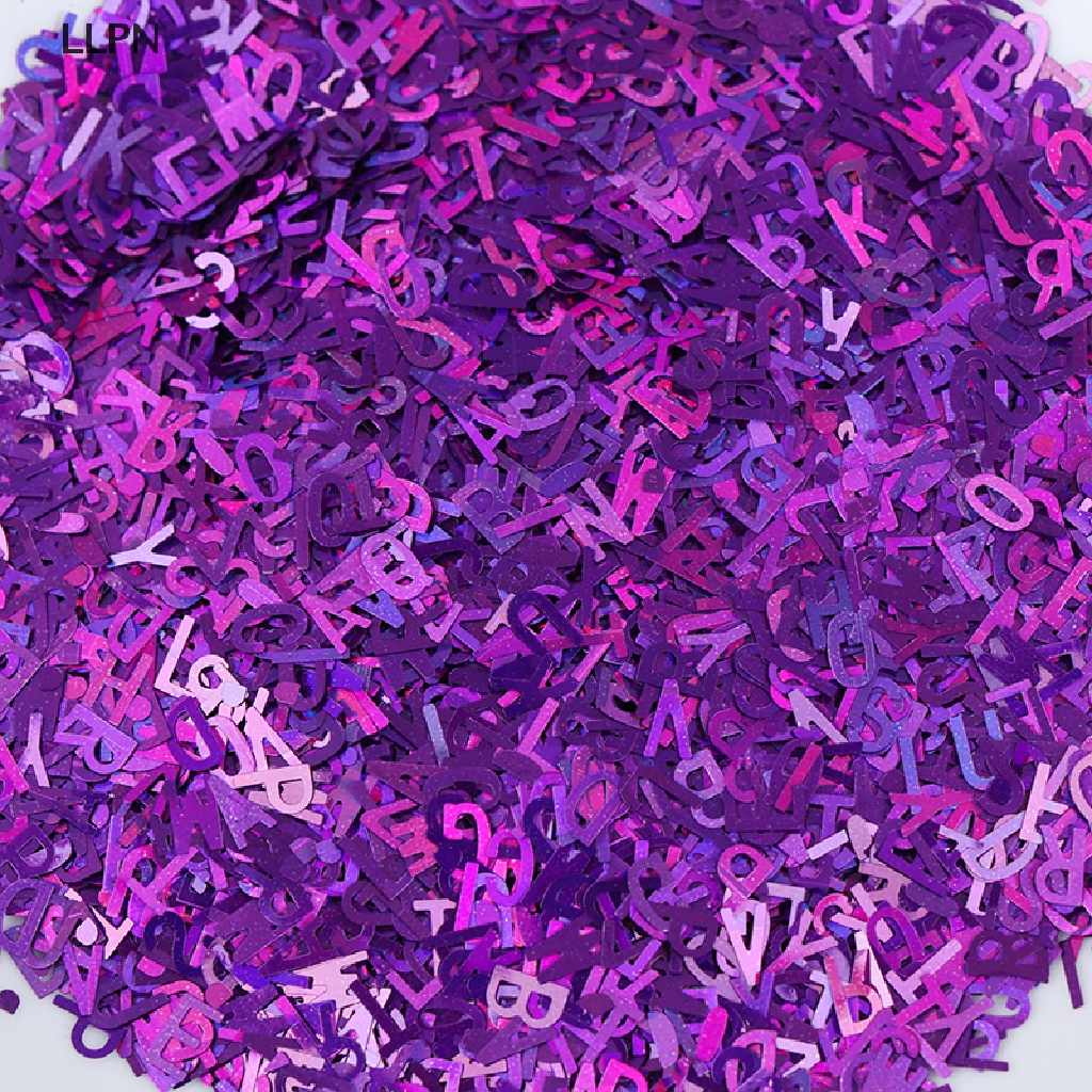 [LLPN] Hộp Kim Tuyến Lấp Lánh Hình Chữ Cái Trang Trí Móng Nghệ Thuật Hỗn Hợp