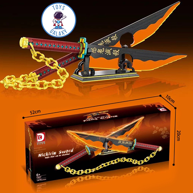 Đồ Chơi Lắp Ráp Mô Hình Nhật Luân Kiếm Của Âm Trụ Uzui Tengen Trong Kimetsu no Yaiba Thanh Kiếm Diệt Quỷ 1507